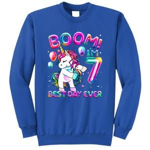 Gifts For 7th Birthday Party 7 Years Old Flossing Unicorn Sweatshirt