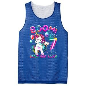 Gifts For 7th Birthday Party 7 Years Old Flossing Unicorn Mesh Reversible Basketball Jersey Tank