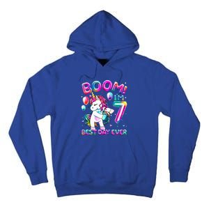 Gifts For 7th Birthday Party 7 Years Old Flossing Unicorn Tall Hoodie