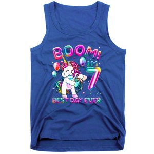 Gifts For 7th Birthday Party 7 Years Old Flossing Unicorn Tank Top