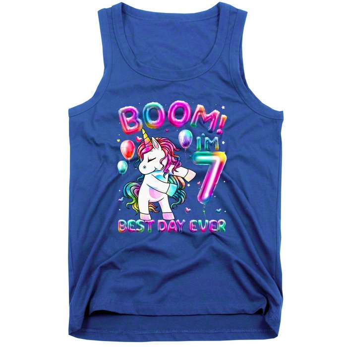 Gifts For 7th Birthday Party 7 Years Old Flossing Unicorn Tank Top