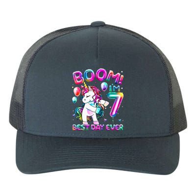 Gifts For 7th Birthday Party 7 Years Old Flossing Unicorn Yupoong Adult 5-Panel Trucker Hat