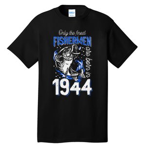 Gift For 76 Years Old Fishing Fisherman 1944 76th Birthday Tall T-Shirt