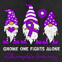 Gnome Fibromyalgia Awareness Fibro Ribbon Purple Support Golf Towel