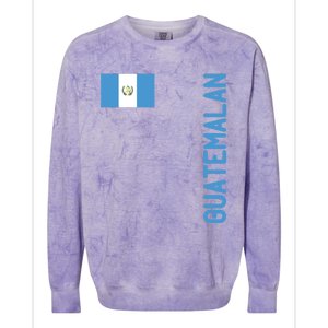 Guatemalan Flag And Guatemala Roots Cool Gift Colorblast Crewneck Sweatshirt