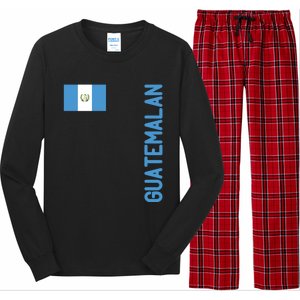 Guatemalan Flag And Guatemala Roots Cool Gift Long Sleeve Pajama Set