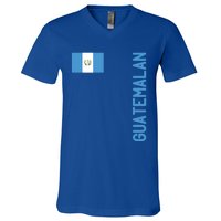 Guatemalan Flag And Guatemala Roots Cool Gift V-Neck T-Shirt