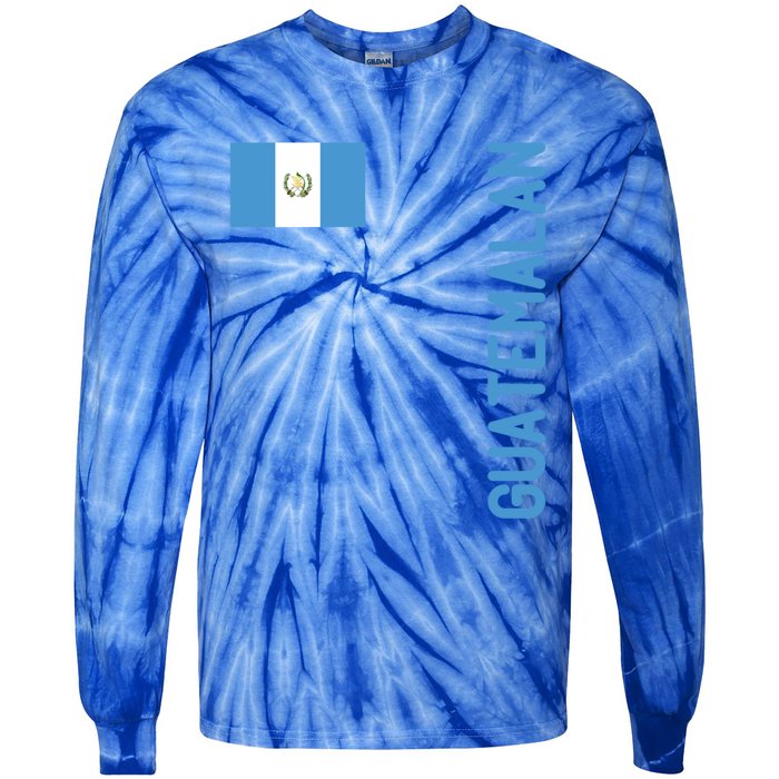 Guatemalan Flag And Guatemala Roots Cool Gift Tie-Dye Long Sleeve Shirt