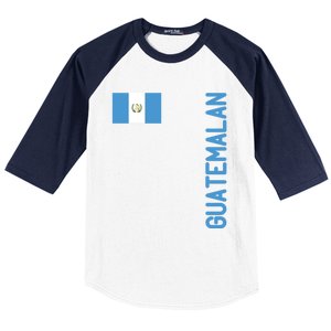 Guatemalan Flag And Guatemala Roots Cool Gift Baseball Sleeve Shirt