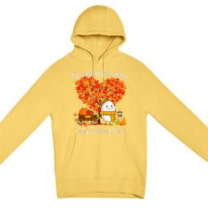 Great Fall Autumn Leaves Thanksgiving Gift Premium Pullover Hoodie