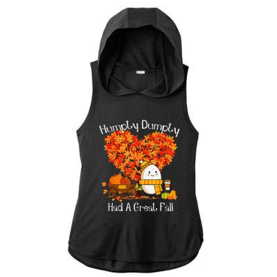 Great Fall Autumn Leaves Thanksgiving Gift Ladies PosiCharge Tri-Blend Wicking Draft Hoodie Tank