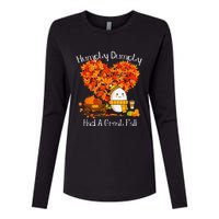 Great Fall Autumn Leaves Thanksgiving Gift Womens Cotton Relaxed Long Sleeve T-Shirt