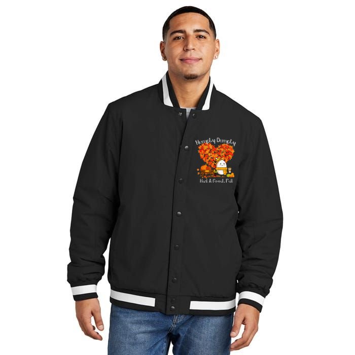 Great Fall Autumn Leaves Thanksgiving Gift Insulated Varsity Jacket