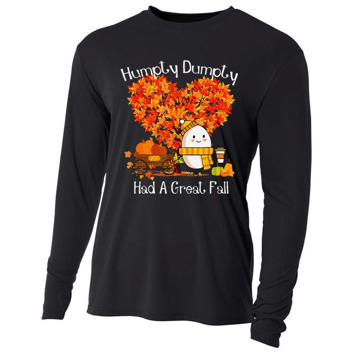 Great Fall Autumn Leaves Thanksgiving Gift Cooling Performance Long Sleeve Crew