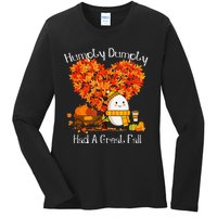 Great Fall Autumn Leaves Thanksgiving Gift Ladies Long Sleeve Shirt