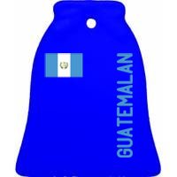 Guatemalan Flag And Guatemala Roots Gift Ceramic Bell Ornament