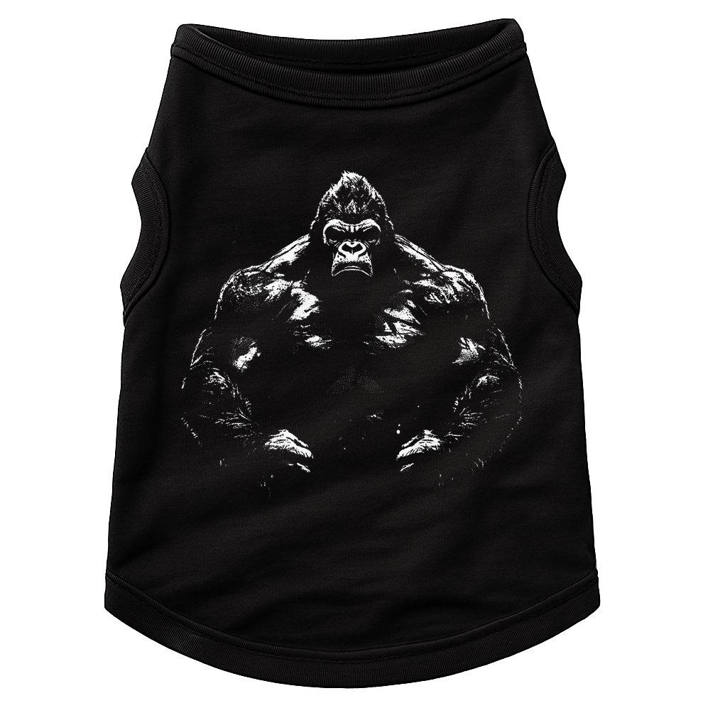 Gorilla Face Angry Growling Scary Silverback Gorilla Doggie Tank