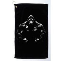 Gorilla Face Angry Growling Scary Silverback Gorilla Golf Towel
