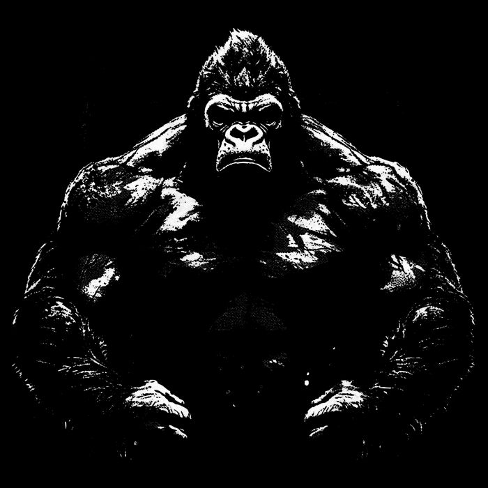 Gorilla Face Angry Growling Scary Silverback Gorilla Women's Crop Top Tee