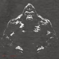 Gorilla Face Angry Growling Scary Silverback Gorilla Vector Backpack