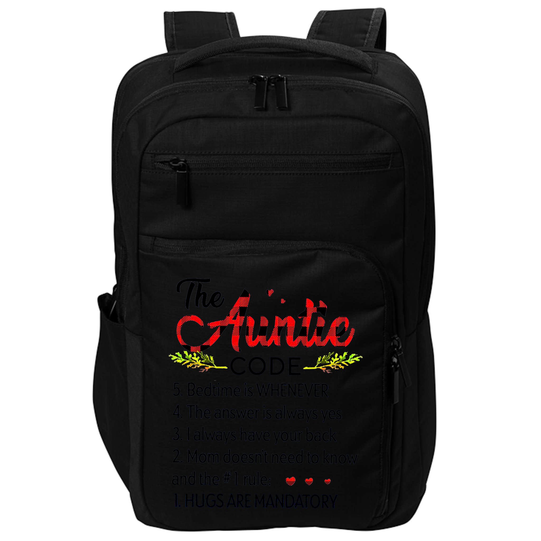 Gift For Aunt Funny Aunmeaningful Gift Auntie Tee The Auntie Code Gift Impact Tech Backpack