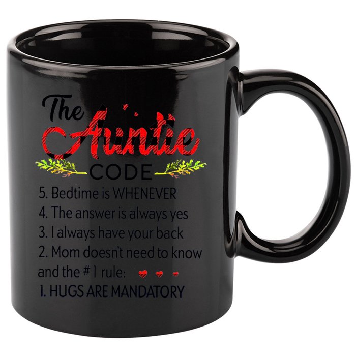Gift For Aunt Funny Aunmeaningful Gift Auntie Tee The Auntie Code Gift 11oz C Handle Ceramic Mug