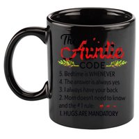 Gift For Aunt Funny Aunmeaningful Gift Auntie Tee The Auntie Code Gift 11oz C Handle Ceramic Mug