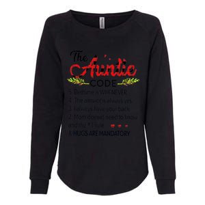 Gift For Aunt Funny Aunmeaningful Gift Auntie Tee The Auntie Code Gift Womens California Wash Sweatshirt