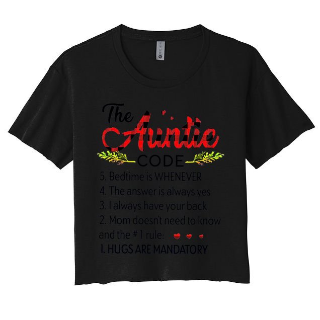 Gift For Aunt Funny Aunmeaningful Gift Auntie Tee The Auntie Code Gift Crop Top