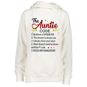 Gift For Aunt Funny Aunmeaningful Gift Auntie Tee The Auntie Code Gift Womens Funnel Neck Pullover Hood