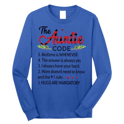 Gift For Aunt Funny Aunmeaningful Gift Auntie Tee The Auntie Code Gift Long Sleeve Shirt