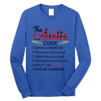 Gift For Aunt Funny Aunmeaningful Gift Auntie Tee The Auntie Code Gift Long Sleeve Shirt