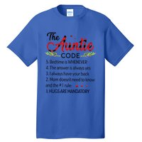 Gift For Aunt Funny Aunmeaningful Gift Auntie Tee The Auntie Code Gift Tall T-Shirt