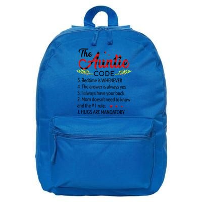 Gift For Aunt Funny Aunmeaningful Gift Auntie Tee The Auntie Code Gift 16 in Basic Backpack