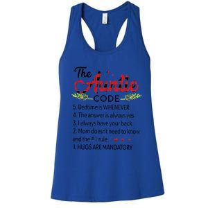 Gift For Aunt Funny Aunmeaningful Gift Auntie Tee The Auntie Code Gift Women's Racerback Tank