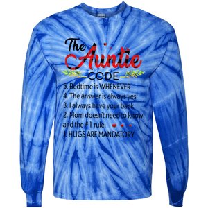 Gift For Aunt Funny Aunmeaningful Gift Auntie Tee The Auntie Code Gift Tie-Dye Long Sleeve Shirt