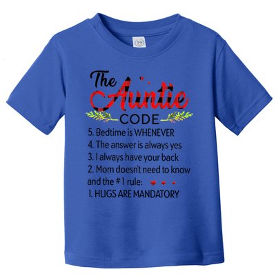 Gift For Aunt Funny Aunmeaningful Gift Auntie Tee The Auntie Code Gift Toddler T-Shirt