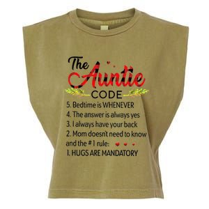 Gift For Aunt Funny Aunmeaningful Gift Auntie Tee The Auntie Code Gift Garment-Dyed Women's Muscle Tee