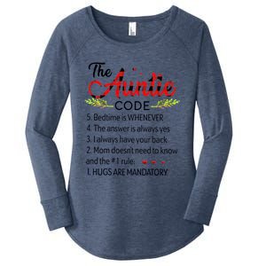 Gift For Aunt Funny Aunmeaningful Gift Auntie Tee The Auntie Code Gift Women's Perfect Tri Tunic Long Sleeve Shirt