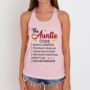 Gift For Aunt Funny Aunmeaningful Gift Auntie Tee The Auntie Code Gift Women's Knotted Racerback Tank