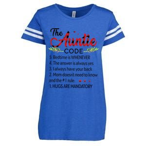 Gift For Aunt Funny Aunmeaningful Gift Auntie Tee The Auntie Code Gift Enza Ladies Jersey Football T-Shirt