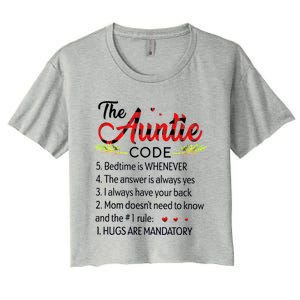 Gift For Aunt Funny Aunmeaningful Gift Auntie Tee The Auntie Code Gift Women's Crop Top Tee