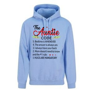 Gift For Aunt Funny Aunmeaningful Gift Auntie Tee The Auntie Code Gift Unisex Surf Hoodie