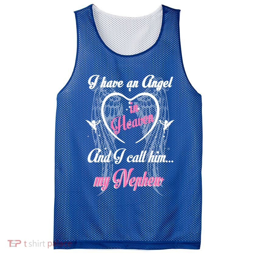 Gift For Aunt Uncle Loss Nephew Love Nephew Guardian Angel Gift Mesh Reversible Basketball Jersey Tank