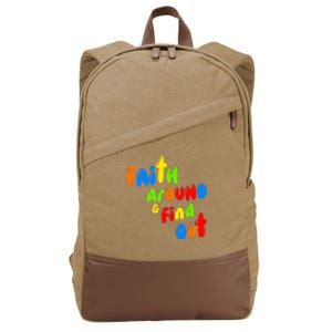 GGT Faith Around Find Out Colorful Cotton Canvas Backpack