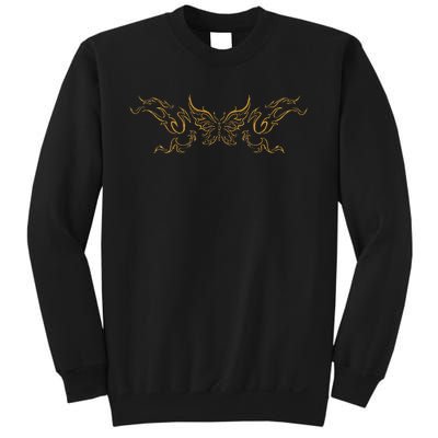 Grunge Fairycore Aesthetic Butterfly Tattoo Goth Sweatshirt