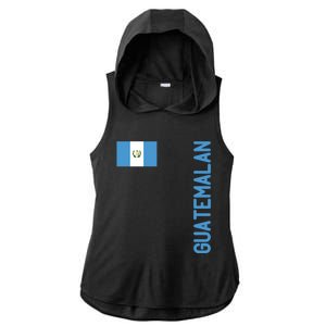 Guatemalan Flag And Guatemala Roots Gift Ladies PosiCharge Tri-Blend Wicking Draft Hoodie Tank