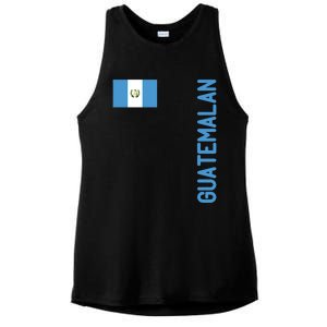 Guatemalan Flag And Guatemala Roots Gift Ladies PosiCharge Tri-Blend Wicking Tank