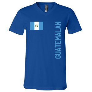 Guatemalan Flag And Guatemala Roots Gift V-Neck T-Shirt