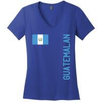 Guatemalan Flag And Guatemala Roots Gift Women's V-Neck T-Shirt